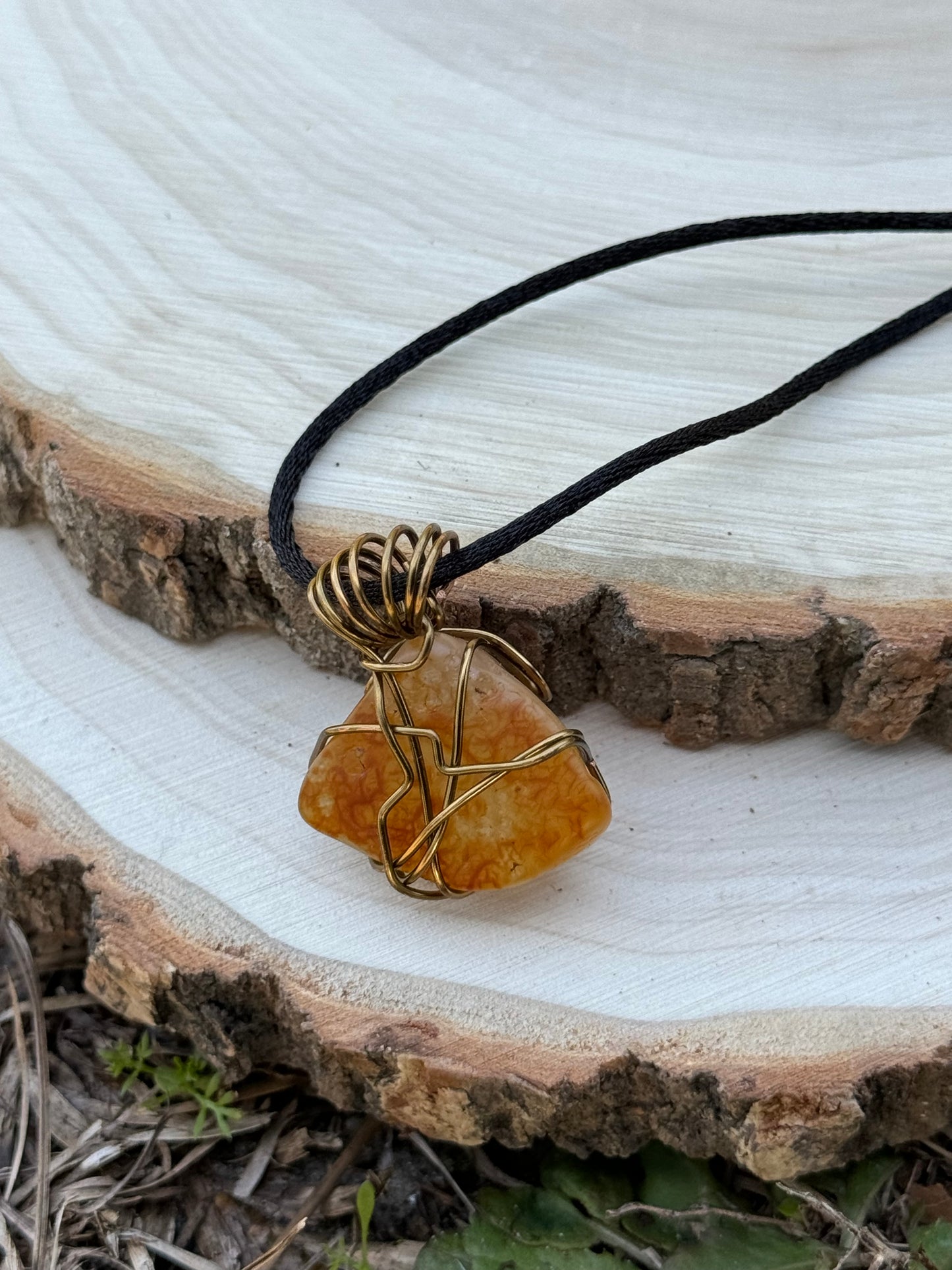 Carnelian Crystal Necklace (Tumbled)